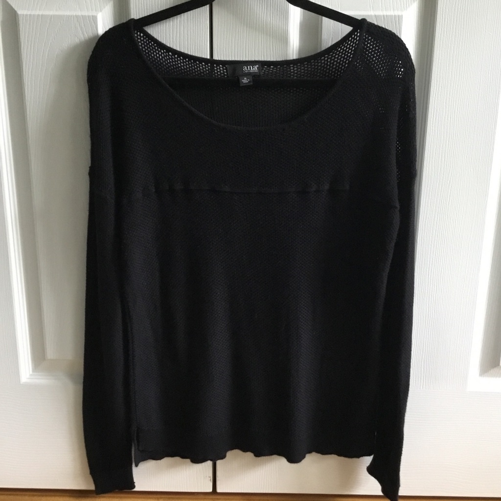 A.N.A. Solid Black Sweater